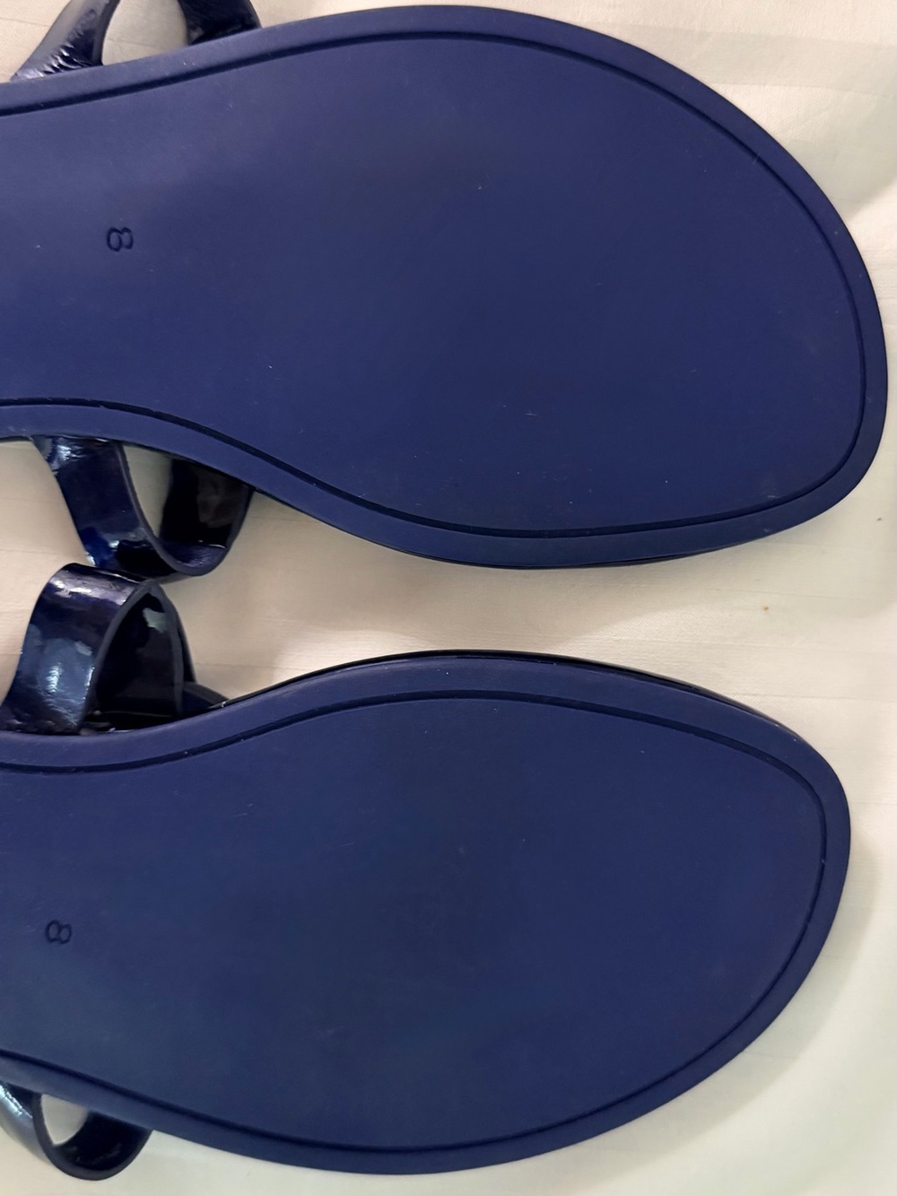 Tory Burch Miller Soft Sandals in Navy Sea - Picture 3 of 5